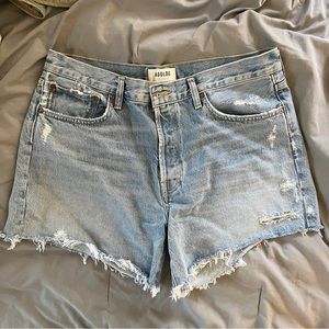 Agolde Parker Long denim shorts